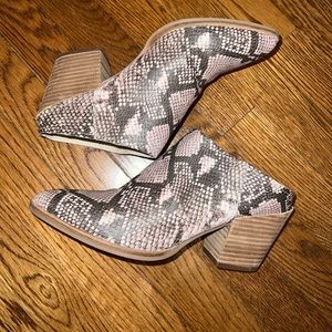 Dolce Vita Snakeskin Mules